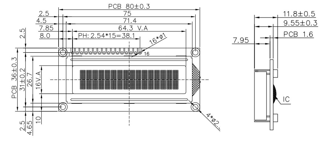 16x2 lcd module low power 1602-01 (4)