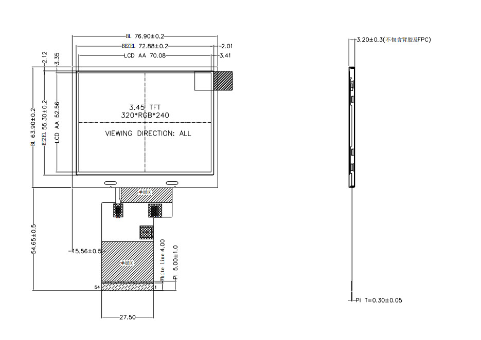 3.5 inch 320x240 IPS LCD module normally black with RGB interface-01 (2)