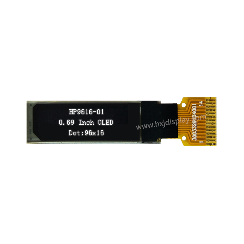 0.69 inch Monochrome lcd OLED 96*16 OLED display