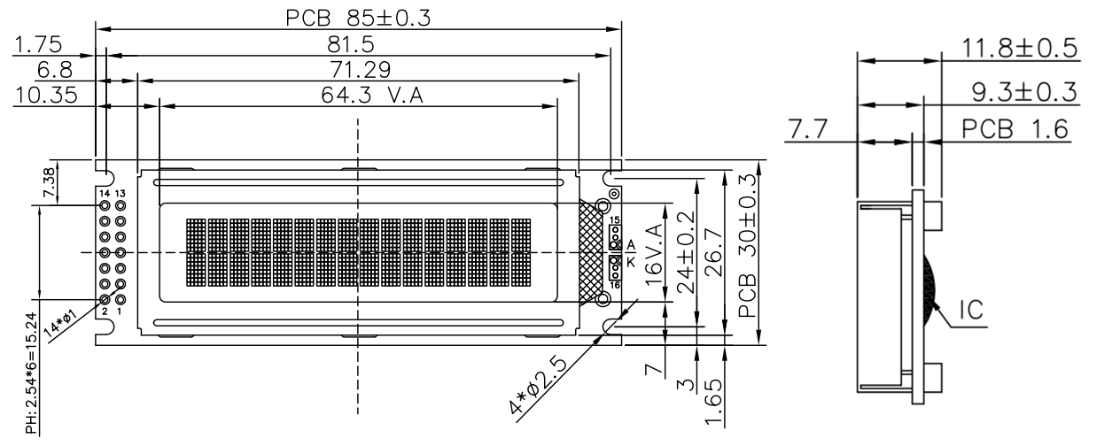 COB character 16x2 LCD module with orange backlight-01 (4)